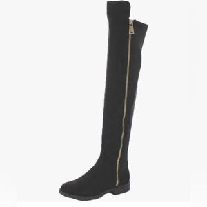 💫 BAMBOO Monterey-05 Over-The-Knee Boots - Women's Size 8 | Black Faux Suede 💫